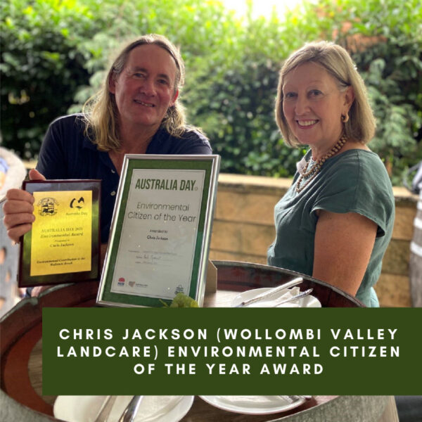 Chris Jackson (Wollombi Valley Landcare) Environmental Citizen of the Year Award