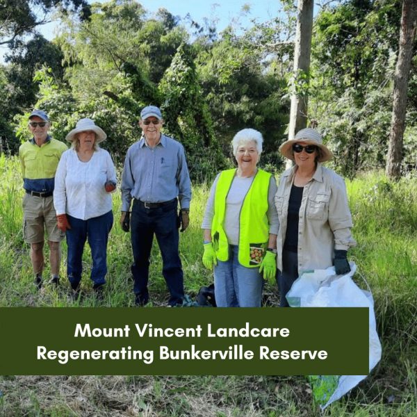Mount Vincent Landcare regenerating Brunkerville Reserve